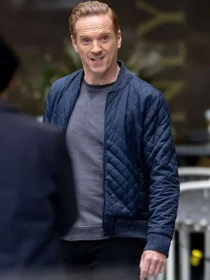 Billions Damian Lewis Blue Bomber Jacket