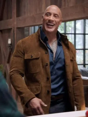 Dwayne Johnson Young Rock S02 Brown Leather Jacket
