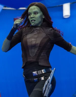Guardians Of The Galaxy Vol 2 Gamora Cropped Jacket