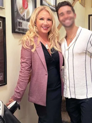 Stephanie Garvin Holiday Twist 2023 Pink Blazer