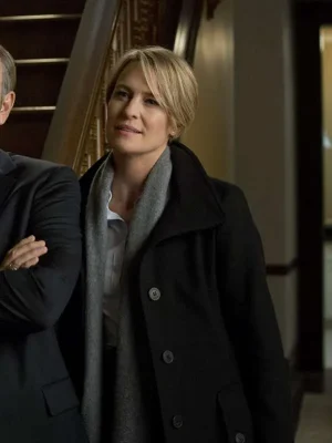 Claire Underwood House of Cards S06 Black Trench Coat