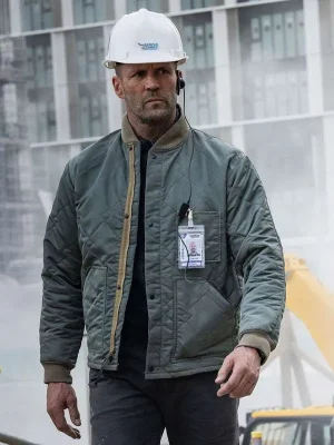 Jason Statham A Working Man Grey Bomber Jacket