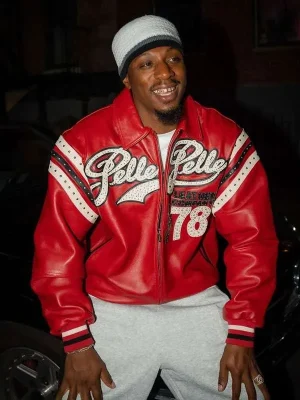 Joey Badass Pelle Pelle Red Leather Jacket