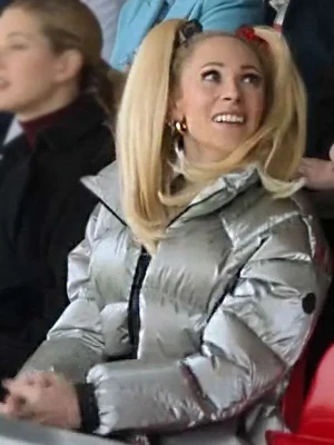 Ted Lasso S03 Juno Temple Silver Puffer Jacket