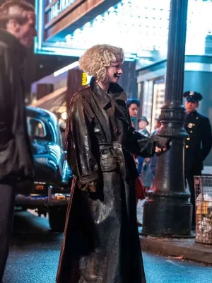 The Bride 2026 Jessie Buckley Leather Coat