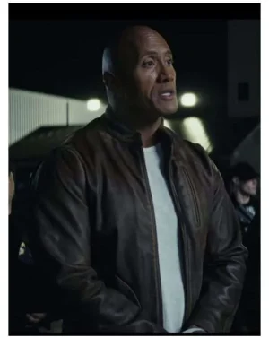 Rampage Dwayne Johnson Brown Leather Jacket
