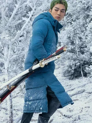 Roronoa Zoro One Piece S02 Blue Puffer Coat