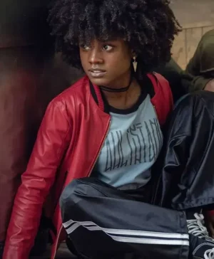 State of Fear Camilla Damião Red Leather Jacket