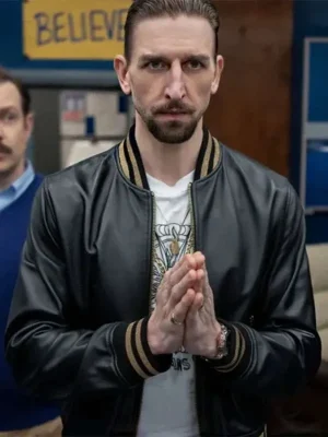 Ted Lasso S03 Maximilian Osinski Bomber Leather Jacket