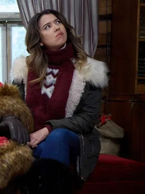 Nichole Sakura The Finnish Line 2024 Green Shearling Jacket