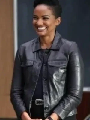The Rookie S06 Mekia Cox Black Leather Jacket