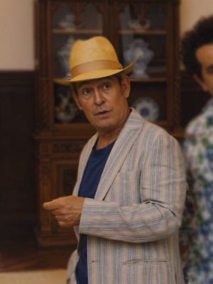 The White Lotus Quentin Striped Coat