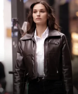 Underground Komiser Pinar Esen Brown Leather Jacket