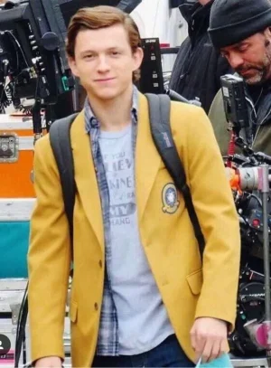 Peter Parker Spiderman Homecoming Yellow Blazer Coat